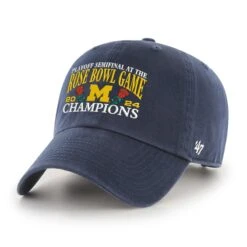 MICHIGAN WOLVERINES CFP 2024 ROSE BOWL CHAMPIONS '47 CLEAN UP -Outlet Modern Relaxed Cap Store CFP RBCHA28GWS NY23 HR F