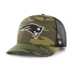 NEW ENGLAND PATRIOTS CAMO STRAP '47 TRUCKER